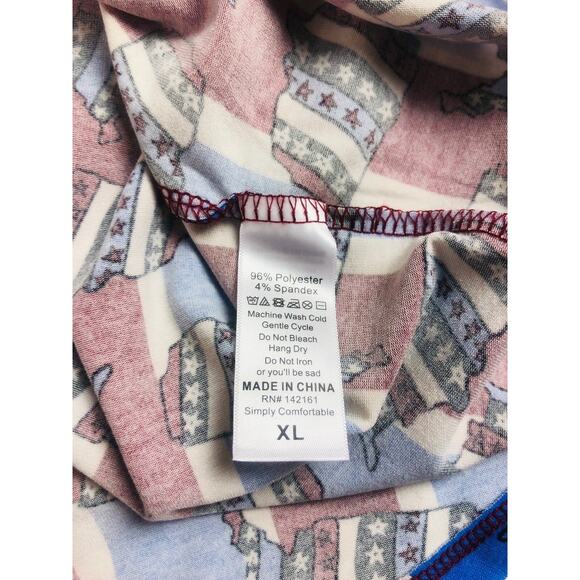 Lot of 2 Womens T-Shirts NWT Patriotic Red White Blue Flag Eagle Americana USA - Picture 5 of 13